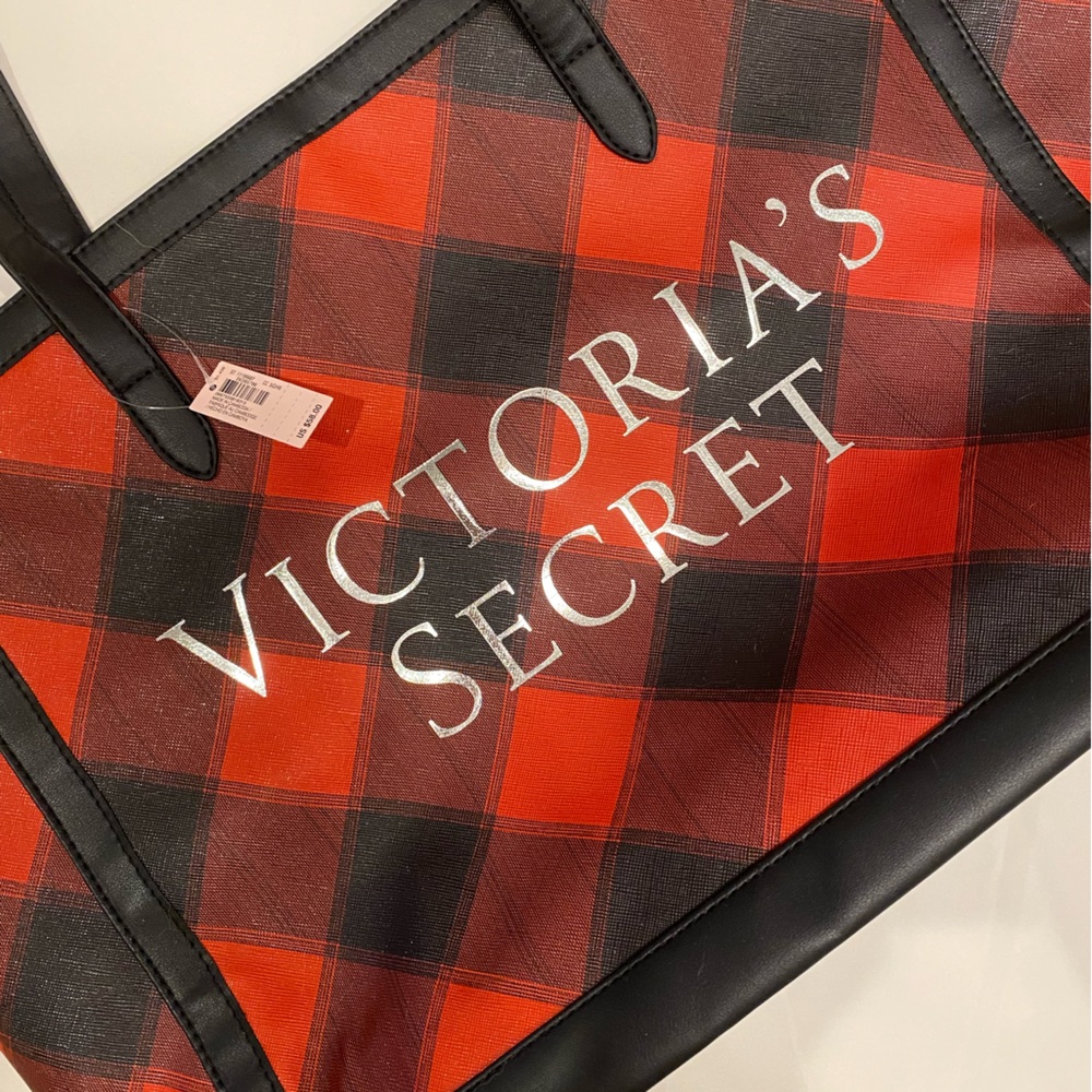 Victoria’s Secret Plaid Tote NWT